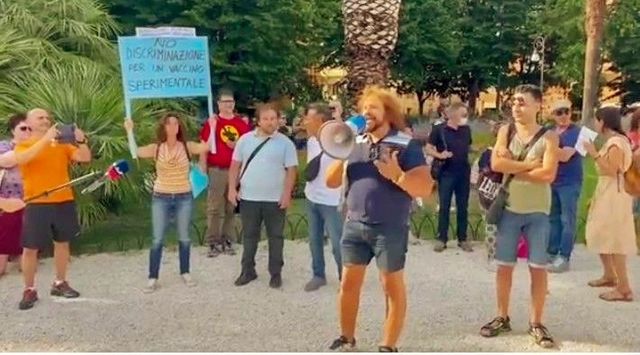 24-07-2021 - Ancona, manifestazione contro il lasciapassare